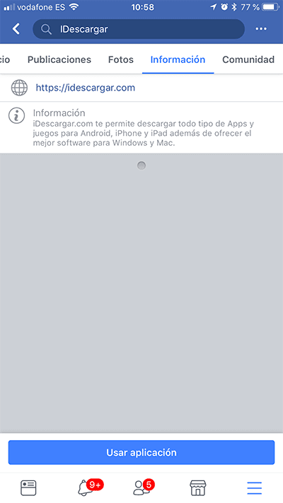 bajar aplicacion de facebook