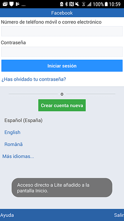 quiero version el facebook lite apk